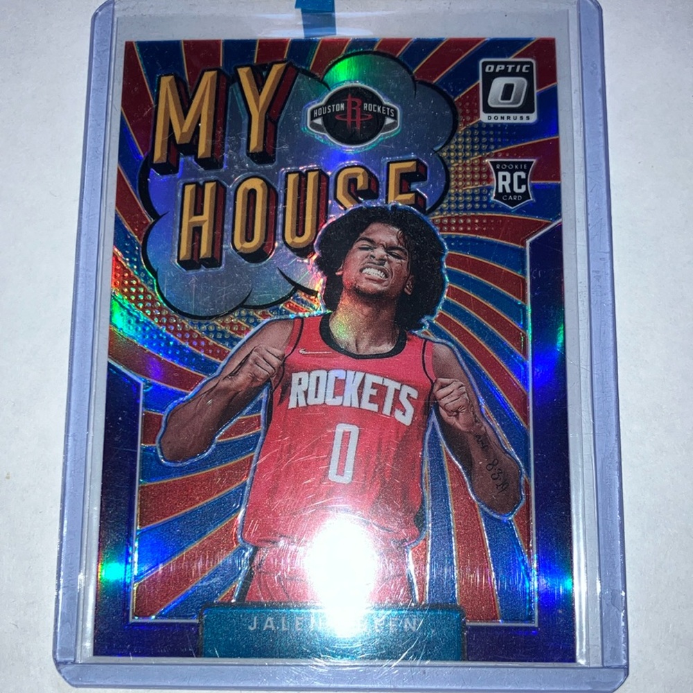 2021-22 Panini Optic Jalen Green My House Houston Rockets Rookie Card RC